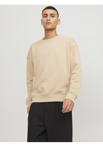 Jack & Jones Jjestar Basıc Sweatshirt 12208182 Bej