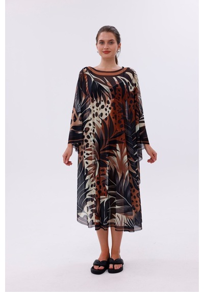 Tarzını Seç Kimono Pareo - Tesettür Pareo - Marmaris Model 240x135 Cm Çok Renkli