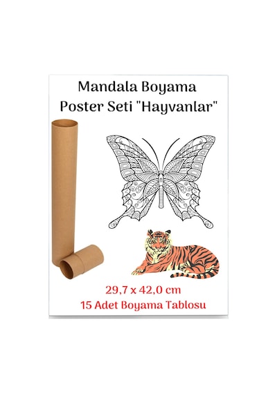 Mandala Poster Tablosu 15 Adet (30 Cm X42 Cm)