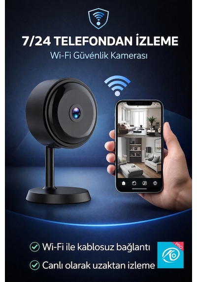 Wi-fi Mini Güvenlik Kamerası Bebek Evcil Hayvan Yaşlı Bakım İçin Gece Görüşlü