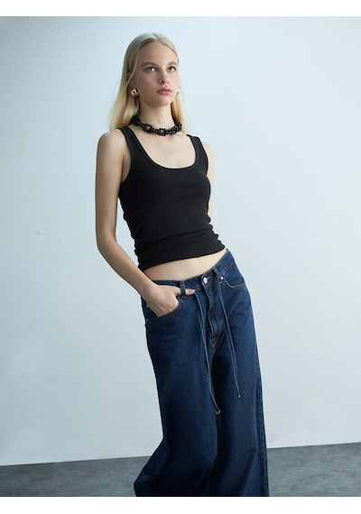 Ltb Denıssa Geniş Paça Yüksek Bel Jean Pantolon 010095186316204 55986 Karışık