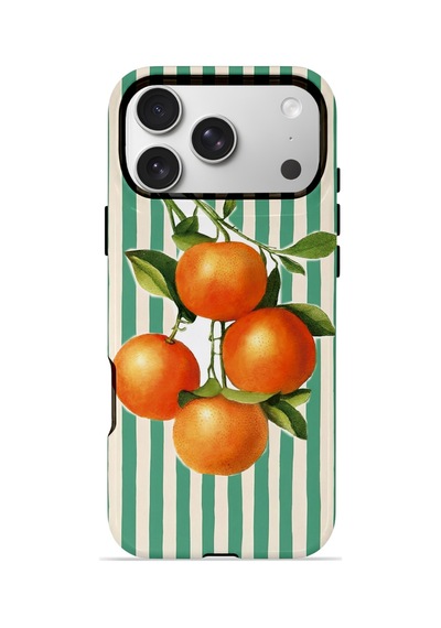 Apple iPhone Uyumlu 17 Pro Max Vorian Çift Katmanlı Magsafe Kılıf Italian Orange Orchard