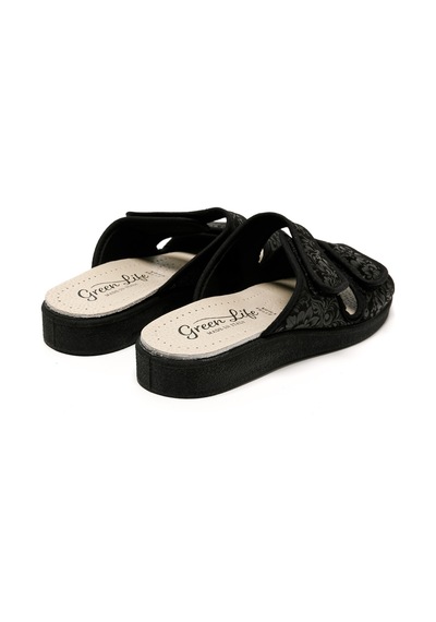 Sandalet Kadın 5688 Green Life Stretch Women's Footwear Black Siyah
