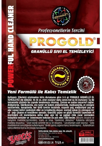 Progold Granüllü Sıvı El Temizleyici 1 L