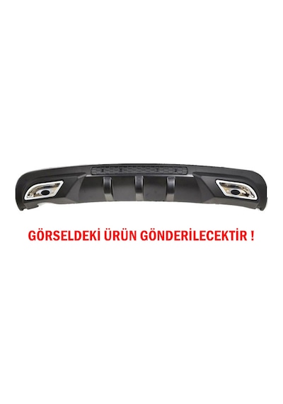 Ford Focus 2 Sedan Difüzör Arka Tampon Eki 2 Egzoz Çıkışlı Siyah