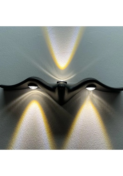 Elektrikle Çalışır, 10 Watt İç Ve Dış Mekan Amber Işık Kelvin Led Aplik, Modern Tasarım Armatür Amber
