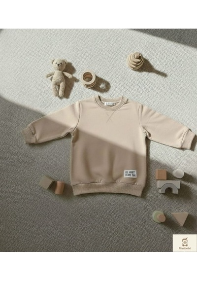 Minibohe Erkek Çocuk Sweatshirtbej Bej