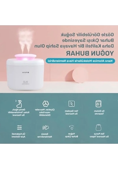 Ultrasonik Aromaterapi Difüzör - 3300ml Kapasite, Rgb Renkli Işık