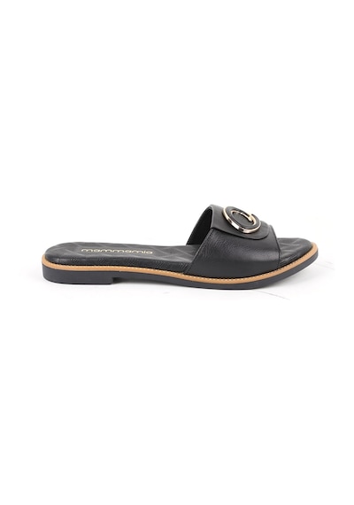 Mamma Mia Kadın Terlik Günlük Hakiki Deri Tek Bantlı Metal Aksesuarlı Düz Taban 26y-1425 Siyah Mamma Mia Kadın Terlik Günlük Hakiki Deri Tek Bantlı Metal Aksesuarlı Düz Taban 26y-1425 Siyah