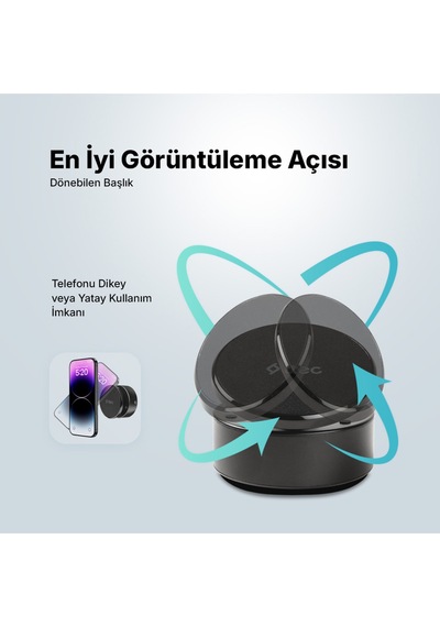 Easydash Pro M Magsafe Uyumlu Telefon Tutucu 2tt40 Smarthold Teknolojisi Ile Otomatik Vakumlama Siyah