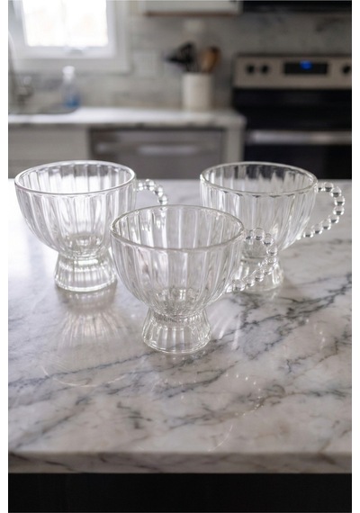 3'lü 180 Ml Boncuk Kulplu Kristal Cam Kupa Seti Kalın Cam Şeffaf Kahve Kupası Dekoratif Çay, Latte, Cappuccino Ve Türk Kahvesi Bardağı 8,5 X 7,5 Cm Şeffaf Şeffaf 3'lü 180 Ml Boncuk Kulplu Kristal Cam Kupa Seti Kalın Cam Şeffaf Kahve Kupası Dekoratif Çay, Latte, Cappuccino Ve Türk Kahvesi Bardağı 8,5 X 7,5 Cm Şeffaf Şeffaf