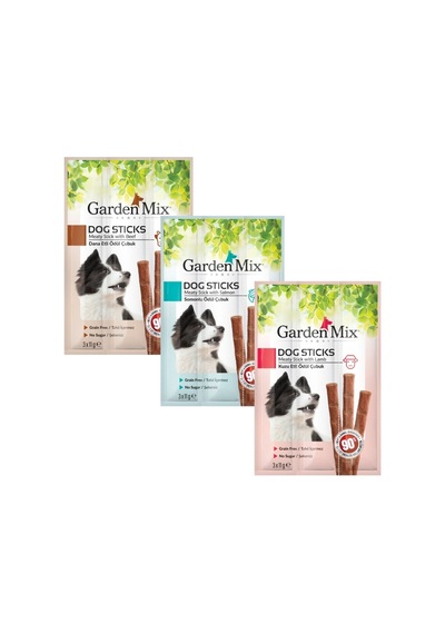 Kuzu-somon-dana Aromalı 3lü Stick Köpek Ödülü 3lü Paket
