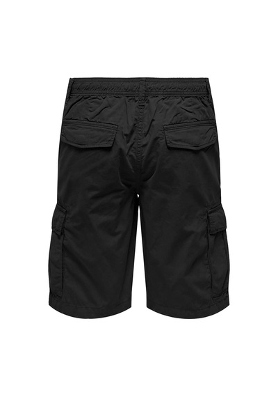 Only & Sons Onsloc Pamuklu Relaxed Normal Bel Cepli Short Erkek Short 22029214 Siyah