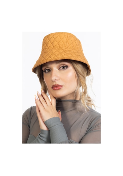 Ladycolor Kadın Kışlık Kapitone Bucket Balıkçı Şapka Sarı Hardal