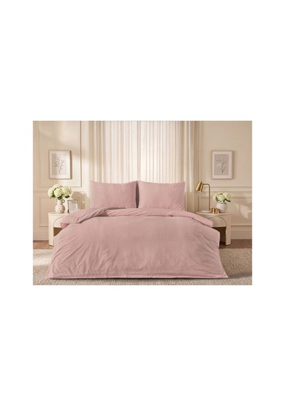 Doqu Home Floren Nevresim Takımı / Yatak Örtüsü Seti Tek Kişilik Pembe
