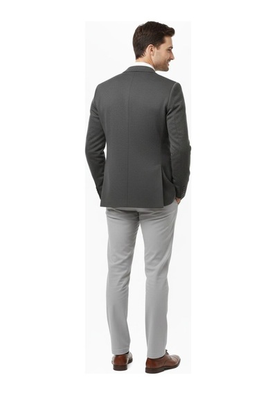 Presto Erkek Slim 6 Drop Örme Torba Cep Ceket Siyah 1639-0011 Siyah