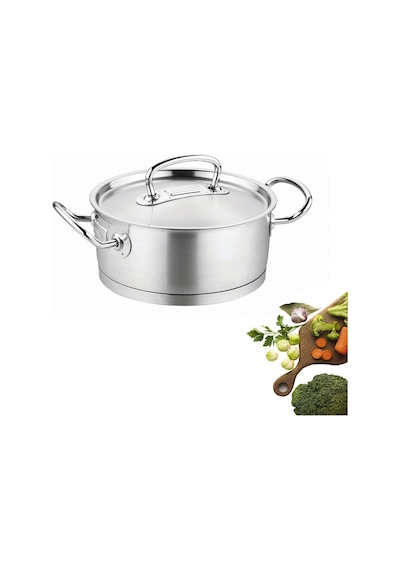 Korkmaz Proline 20 cm 2 Lt Satin Kısa Tencere A1169