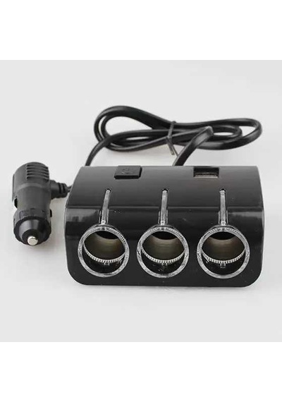 Çakmak Çogaltıcı Soket Kablolu 3 Lü + 2usb 12v
