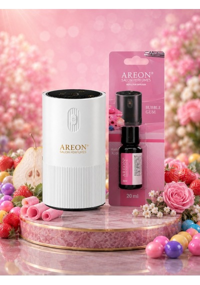 Areon Aromatik Difüzör Beyaz Pleksi + Bubble Gum