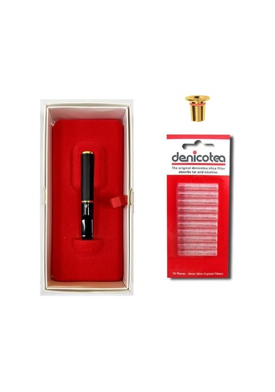 Denicotea Nice 25103 Karbon Filtreli 5-6-7-9mm Extra Slim Lüx Ağızlık Abanoz