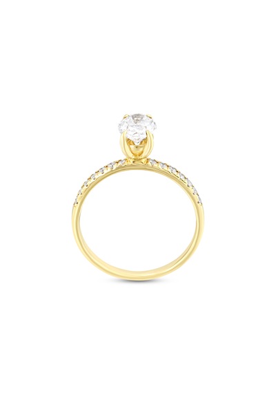 Lab Diamond Tektaş Yüzük Gold
