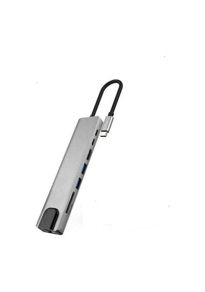 Daytona Cf10 Apple Uyumlu MacBook -Type-C To 8In1 Hub Çevirici Adaptör