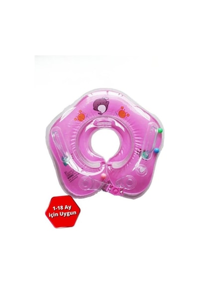 Deniz Havuz Emniyet Kilitli Bebek Yüzme Boyun Simidi Pembe