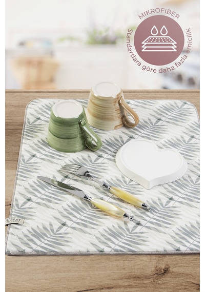 Bulaşık Kurutma Matı 42x50 Cm Pedi Kurulama Bezi Örtüsü Mf-075
