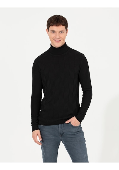 Pierre Cardin Erkek Siyah Triko Kazak 50259851-vr046 Siyah