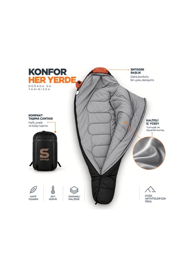 Kamp Uyku Tulumu - Peak - Bordo - Extreme -35c - Savage Ys-535 Çok Renkli