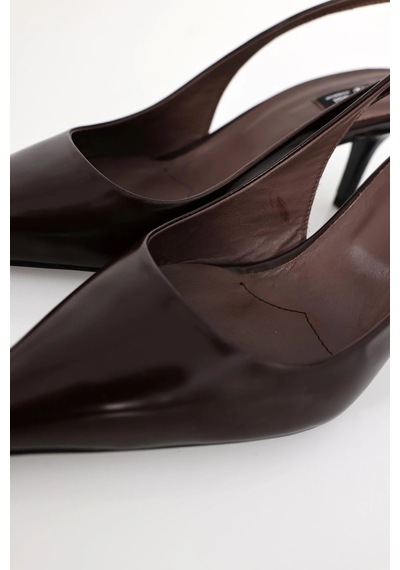 Kahverengi Sivri Burun Slingback 25149 Kahverengi Kahverengi Sivri Burun Slingback 25149 Kahverengi