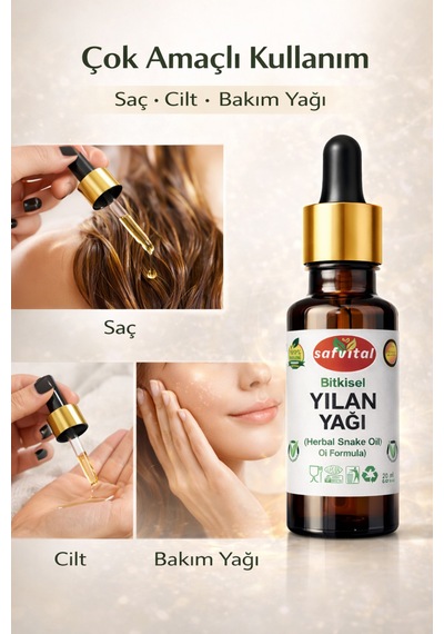Safvital Yılan Yağı Essential Aromatic 20 Ml - Saç Dökülme Karşıtı Bakım Formülü Snake Oıl 20ml