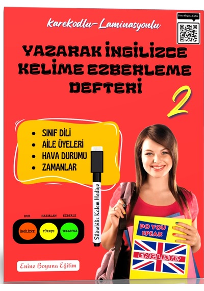 Yazarak İngilizce Kelime Ezberleme Defteri-2