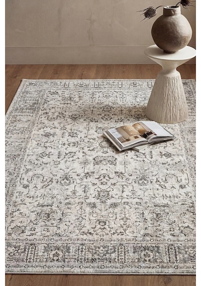 Hoom Rugs Etro 2705 Gri Vintage Desenli Salon Halısı