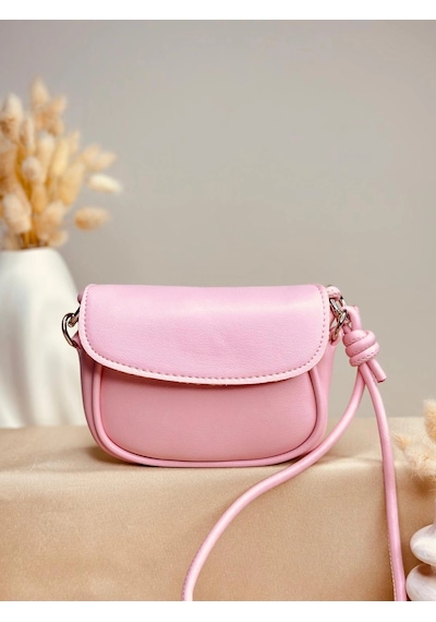 Elora Atelier Mini Flap Çapraz Askılı Bebek Pembesi Çanta Çok Renkli
