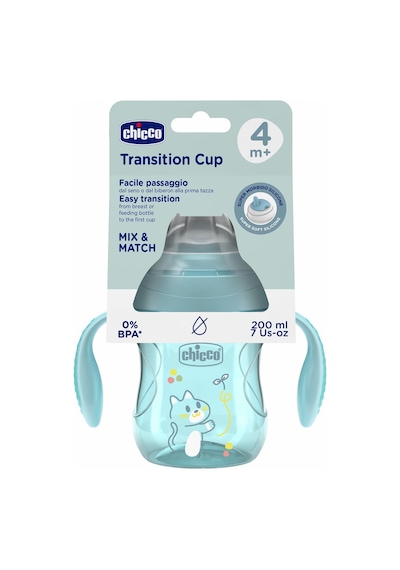 Chicco Yumuşak Uçlu Geçiş Bardağı 4ay Erkek Yen 00006911250000 Light Blue Açık Mavi