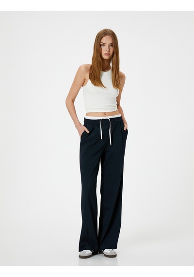Koton Crop Basic Halter Yaka Atlet Ribanalı Pamuklu Slim Fit Ekru 4sal30331ık Ekru