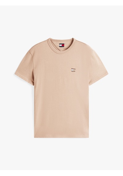 Tjm Reg Badge Tee Ext Erkek Kahverengi T-shirt - Dm0dm20322 Kahverengi