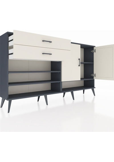 Arges Konsol 4 Raflı 2 Çekmeceli 2 Kapaklı 176x30x99 Antrasit-aytaşı Aytası/aytası - Antrasıt Arges Konsol 4 Raflı 2 Çekmeceli 2 Kapaklı 176x30x99 Antrasit-aytaşı Aytası/aytası - Antrasıt