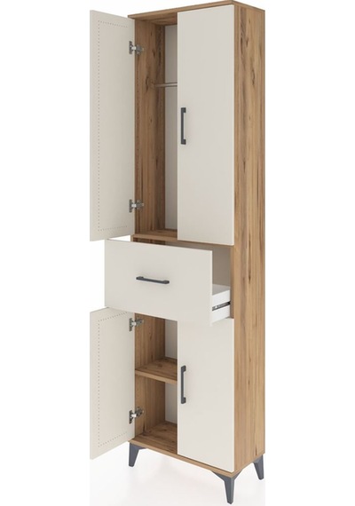 Arges Dolap 2 Raflı Tek Çekmeceli Tek Askılı 60x30x221 Çam-ay... Çam Arges Dolap 2 Raflı Tek Çekmeceli Tek Askılı 60x30x221 Çam-ay... Çam