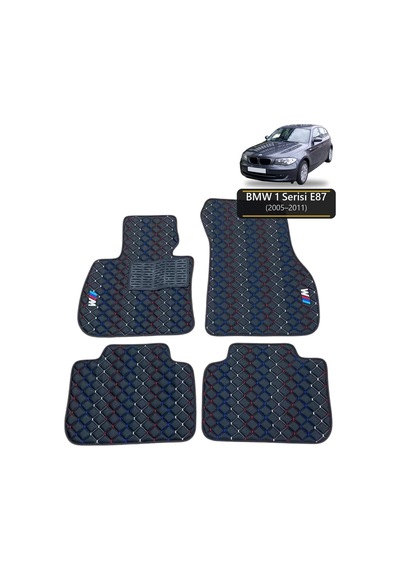 Oto Halı Paspas Bmw 1 Serisi E87 2005-2011 Uyumlu Mperformance M Teknik Sport Kaymaz & Şık Tasarım - Tasarım 10
