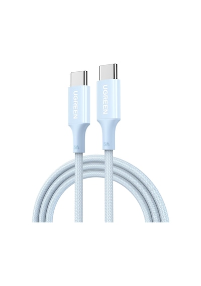 Usb-c 100w 5a Qc Pd Örgülü Hızlı Şarj Kablosu, 1 Metre, Mavi, 65253 Diger