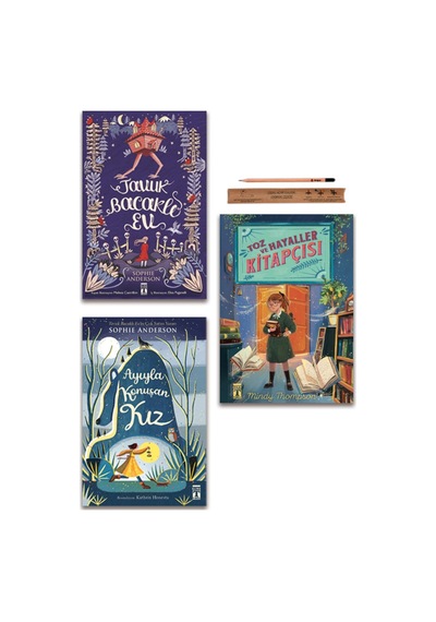 Genç Timaş Ayıyla Konuşan Kız - Tavuk Bacaklı Ev - Toz Ve Hayaller Kitapçısı Set - 3 Kitap