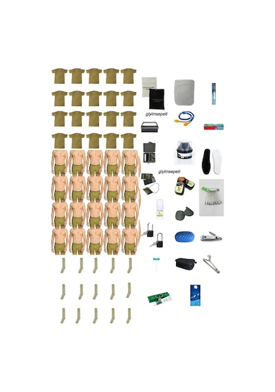 20'li Askerlik Seti Bedelli Acemi Temel Asker Malzeme Ekonomik Paket + Asker Valizi 001