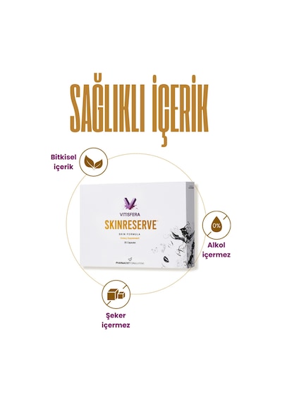 Vitisfera Skinreserve Cüce Palmiye Eki Multivitamin ve Multimineral İçeren Takviye Edici Gıda 30 Kapsül