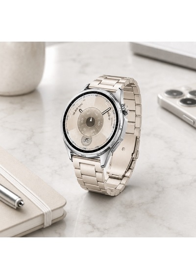 Huawei Watch Gt6 46mm İle Uyumlu Katlanır Klipsli Paslanmaz Çelik Saat Kordonu