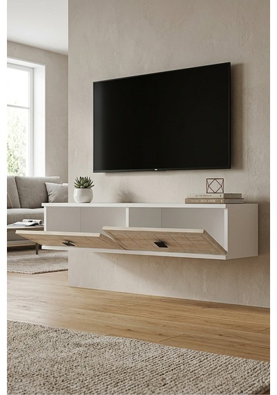 Tda1205at Yuka Duvara Montaj Tv Stand Antrasit-traverten 120cm