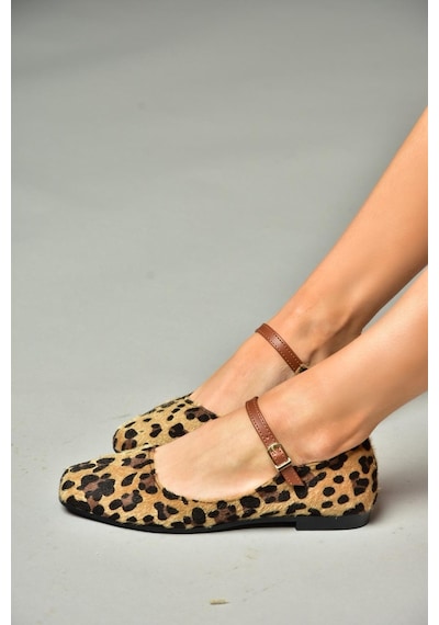 Fox Shoes S726252502 Kahverengi Leopar Süet Kadın Babet Kahverengi Fox Shoes S726252502 Kahverengi Leopar Süet Kadın Babet Kahverengi