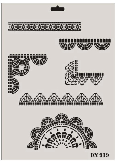 Mey İthalat Rich Dantel Seri Dn-919 Stencil 35x25 Cm Diğer
