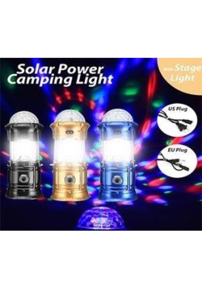3 Fonksiyonlu Disko Işıklı Kamp Lambası  Solar